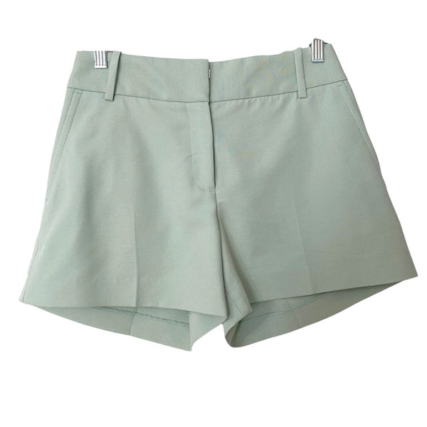 REISS LYLA TAILORED COTTON-BLEND SHORTS IN SAGE GREEN