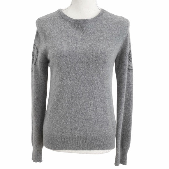 RED VALENTINO GREY WOOL CASHMERE BLEND PULLOVER SWEATER
