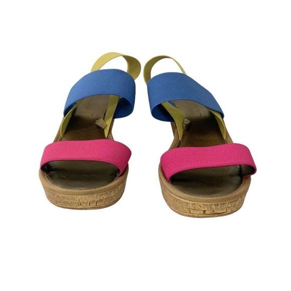 THE FLEXX COLORFUL OVERSTEP CICIAMITO WEDGE SANDALS - 9