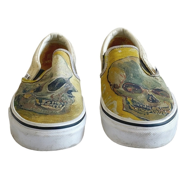 VANS LIMITED EDITION VAN GOGH MUSEUM UNISEX GRAPHIC SLIP ON LOAFERS - 8,5