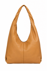Sac hobo A.L.C. Shiloh en cuir vegan caramel, anse torsadée artisanale, silhouette souple et volumineuse, fermeture magnétique, design californien boho-chic luxe_Vue de face