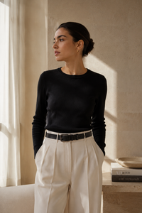 Ceinture noire à boucle ardillon