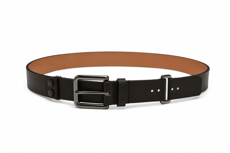 Ceinture noire à boucle ardillon