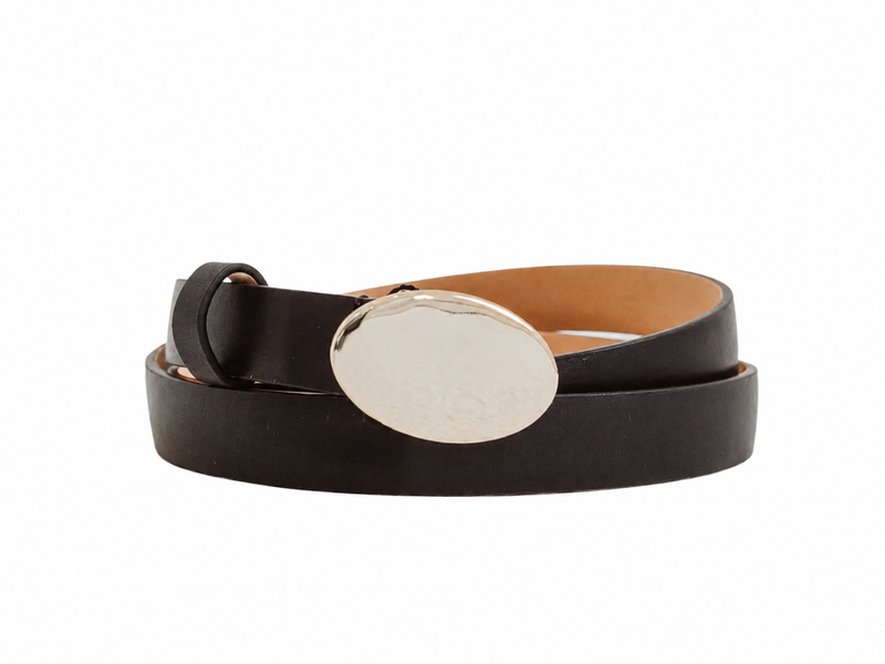Ceinture Audrey en cuir noir