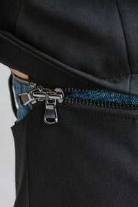 Blazer noir Cora par L'Agence avec manches détachables, coupe structurée élégante, design versatile - glissière