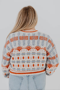 Sweater jacquard blanc The Long Drop par Mother, coupe oversize décontractée, tricot texturé, style casual chic - style cabine - vue de dos