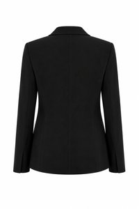 Blazer cintré noir à un bouton