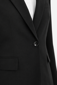 Blazer cintré noir à un bouton