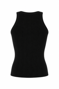 Haut TOTEME côtelé sans couture maille extensible noir - Top premium _ vue de dos
