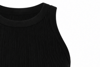 Haut TOTEME côtelé sans couture maille extensible noir - Top premium _ détail du tissu