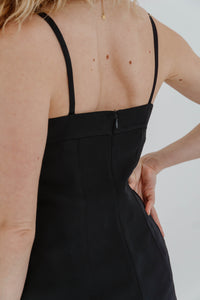 Camisole toteme à pinces bleue marine - Haut premium authentique - détail arrière