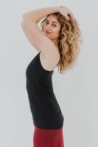 Camisole toteme à pinces bleue marine - Haut premium authentique - vue latérale