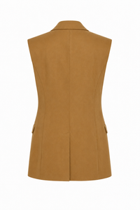 Veste sans manches Ulla Johnson Joelle  mi-longue fauve vue de dos