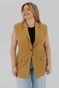 Veste sans manches Ulla Johnson Joelle  mi-longue fauve vue de face