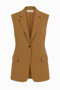 Veste sans manches Ulla Johnson Joelle  mi-longue fauve vue de face