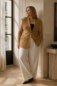 Veste sans manches Ulla Johnson Joelle  mi-longue fauve_editoriale