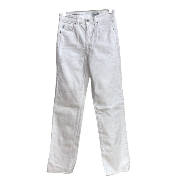 ADRIANO GOLDSCHMIED ALEXXIS CROP HIGH RISE VINTAGE FIT JEANS IN WHITE - 26R