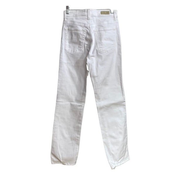 ADRIANO GOLDSCHMIED ALEXXIS CROP HIGH RISE VINTAGE FIT JEANS IN WHITE - 26R